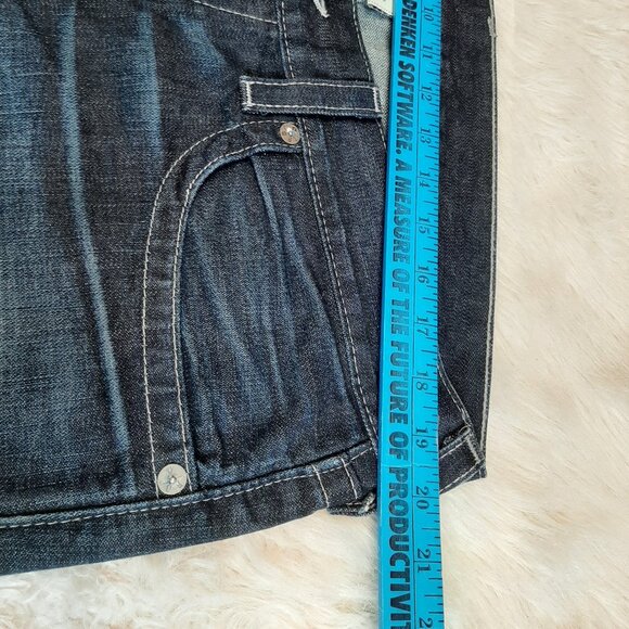 True Religion Men's Bobby Blue Dark Wash Straight Legs Denim Jeans W38L34 - Picture 5 of 12